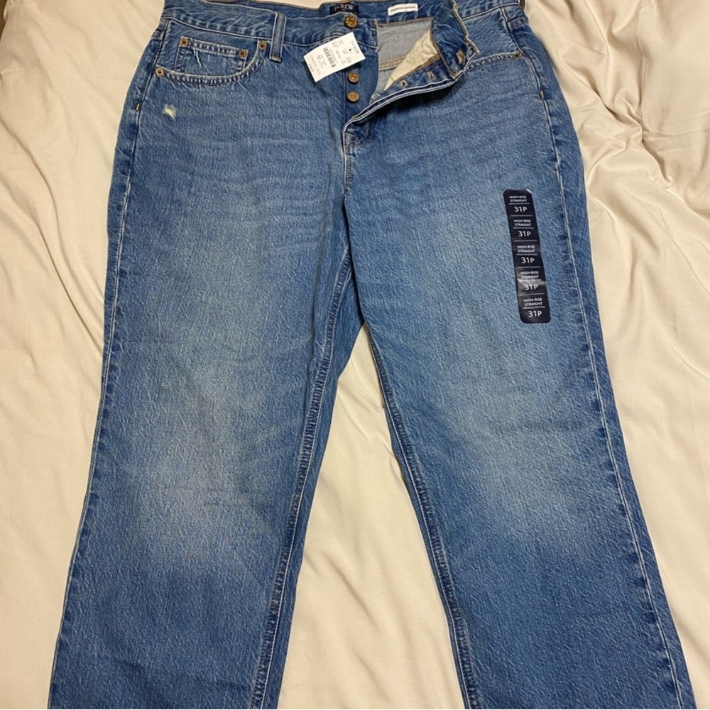 J Crew High-Rise Straight Jeans PREMIUM
EDITION Button-Fly NWT